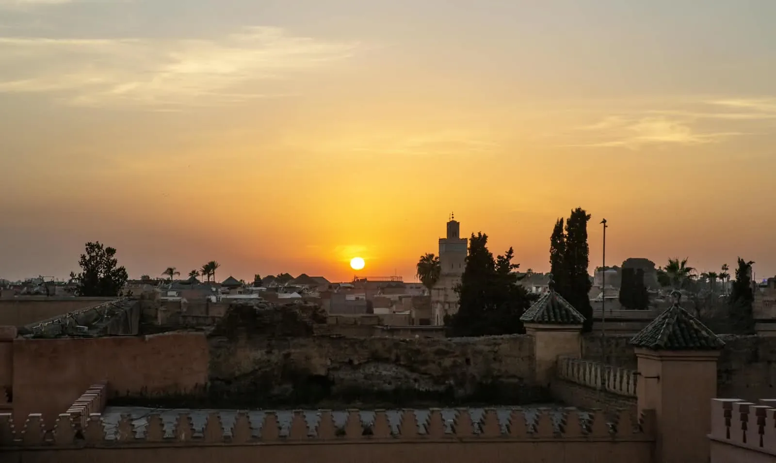 Coucher de soleil depuis la terrasse du Riad Ciel d’Orient